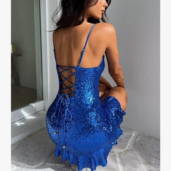 sparkly hot pink homecoming dress!! - Picture 5 of 5